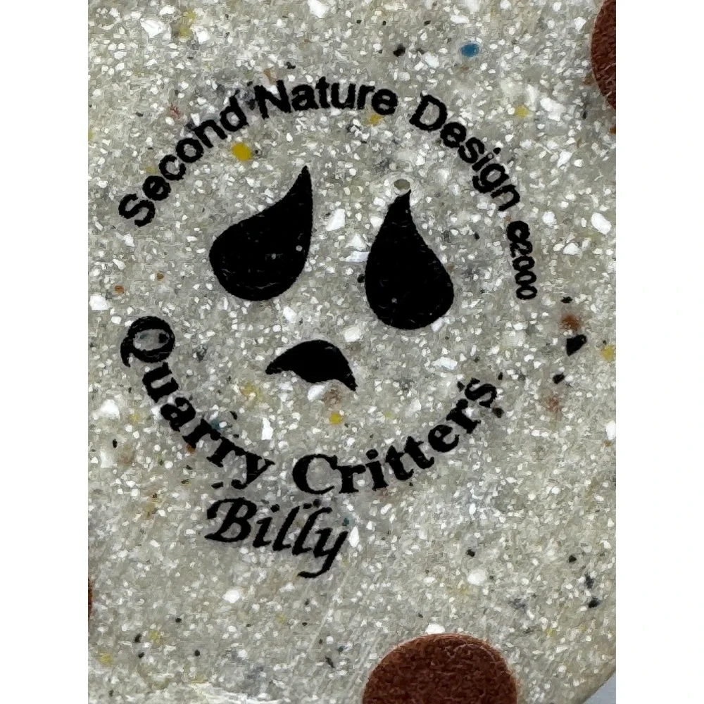 Quarry Critters Billy Bear Figurine‎ Tan Stone Resin Second Nature Design 2000